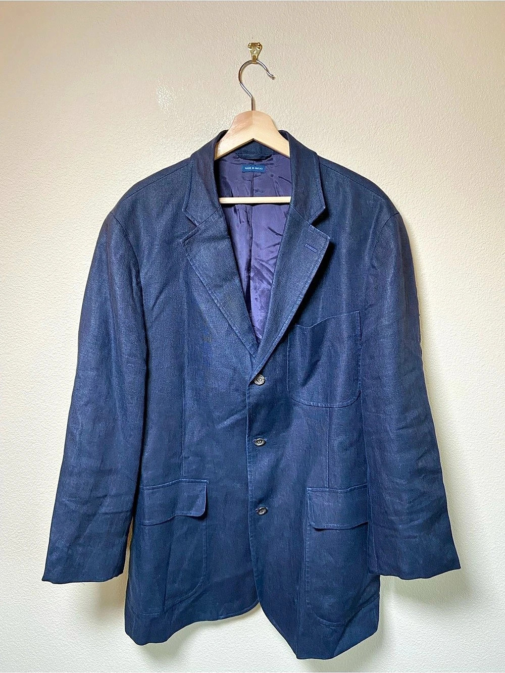 Polo Ralph Lauren Linen Navy Blazer Size 1X